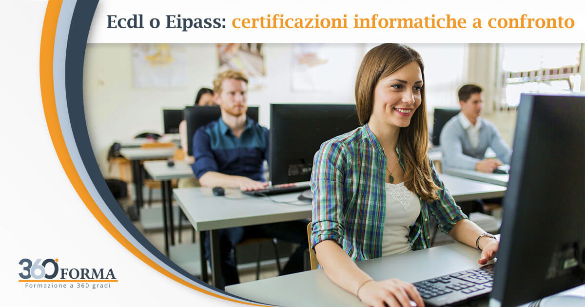 candidati durante un esame eipass, diverso da ecdl