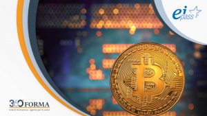 cover corso eipass bitcoin e blockchain - una moneta bitcoin
