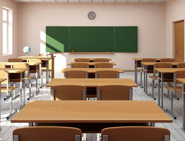 aula scolastica pulita e in ordine grazie al personale ata