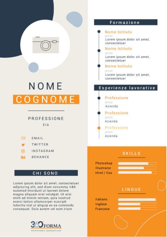 Tutti I Modelli Di Curriculum Vitae Creativo 360 Forma Tutti I Modelli Di Curriculum Vitae Creativo 360 Forma